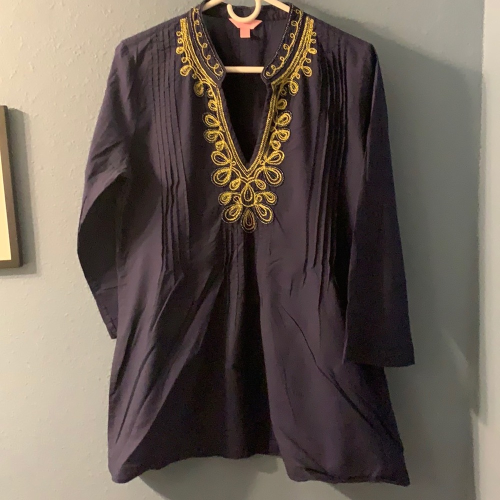 Beaded Lilly Pulitzer Tunic size L